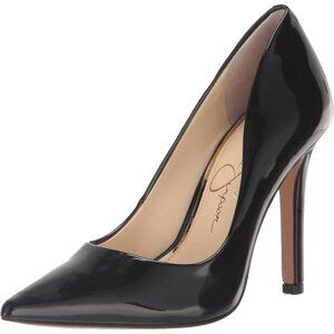 Women's Black Patent Closed Pointed Toe High Cassani Dress Heels Pumps